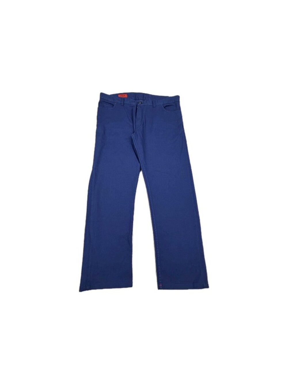 Isaia Napoli Jeans Mens 41 Blue Cotton Stretch Mid Rise Medium Wash Straight Leg